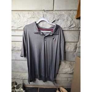 Colosseum‎ Florida State Seminoles Mens XXL Gray Performance Polo Shirt FSU NCAA